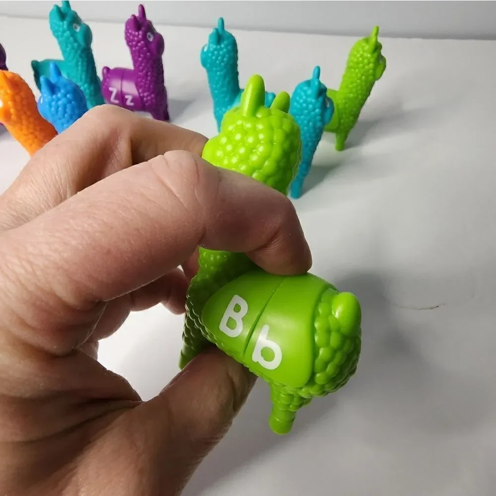 Snap-n-Learn Letter Llamas Alphabet Color Matching Kids Toy Set 13 two piece